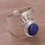 Sodalite cocktail ring, 'Blue Sun' - Sun and Moon Sterling Silver Single Stone Sodalite Ring (image 2) thumbail