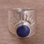 Sodalite cocktail ring, 'Blue Sun' - Sun and Moon Sterling Silver Single Stone Sodalite Ring (image 2b) thumbail