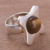Tiger's eye cocktail ring, 'Coffee Lover' - Tiger's eye cocktail ring thumbail