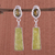 Serpentine dangle earrings, 'Fortress' - Hand Made Serpentine Dangle Earrings (image 2) thumbail