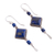 Lapis lazuli dangle earrings, 'Legacy' - Lapis Lazuli and Sterling Dangle Handmade Earrings (image 2c) thumbail