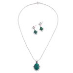 Chrysocolla jewelry set, 'Mystique' - Chrysocolla jewelry set