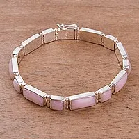 Rosa opal-armband, „sweetheart“ – rosa opal-gliederarmband