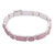 Pink opal wristband bracelet, 'Sweetheart' - Rose quartz wristband bracelet thumbail