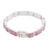 Pink opal wristband bracelet, 'Sweetheart' - Rose quartz wristband bracelet (image p110071) thumbail