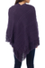 Alpaca blend poncho, 'Double Plum Braids' - Alpaca Blend Purple Knit Poncho for Women (image 2b) thumbail