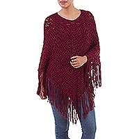 Featured review for 100% alpaca poncho, Continents