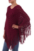100% alpaca poncho, 'Continents' - Handcrafted Alpaca Wool Crochet Poncho (image 2b) thumbail