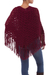 100% alpaca poncho, 'Continents' - Handcrafted Alpaca Wool Crochet Poncho (image 2c) thumbail