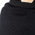 Alpaca blend wrap, 'Bold Black' - Alpaca Wool Solid Black Wrap Ruana (image 2g) thumbail
