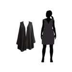 Alpaca blend wrap, 'Bold Black' - Alpaca Wool Solid Black Wrap Ruana