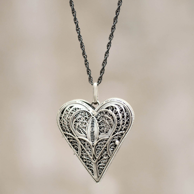 Design 2 charity Heart Hands necklace - handmade heart pendant Happy Hands