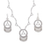 Silver jewelry set, 'Peace' - Filigree Earrings and Necklace Jewelry Set thumbail