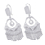 Silver filigree earrings, 'Spanish Lace' - Handcrafted Bridal Sterling Silver Filigree Earrings (image 2b) thumbail