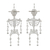 Silver filigree earrings, 'Dancing Skeleton' - Day of the Dead Sterling Silver Filigree Earrings from Peru thumbail