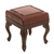 Leather and wood ottoman, 'Century' - Traditional Wood Leather Ottoman (image 2a) thumbail