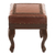 Leather and wood ottoman, 'Century' - Traditional Wood Leather Ottoman (image 2b) thumbail