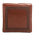 Leather and wood ottoman, 'Century' - Traditional Wood Leather Ottoman (image 2c) thumbail