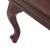 Leather and wood ottoman, 'Century' - Traditional Wood Leather Ottoman (image 2e) thumbail