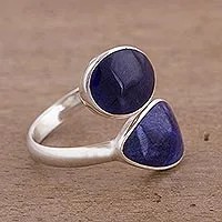 Sodalite ring, 'Come and Go' - Sodalite and Sterling Ring