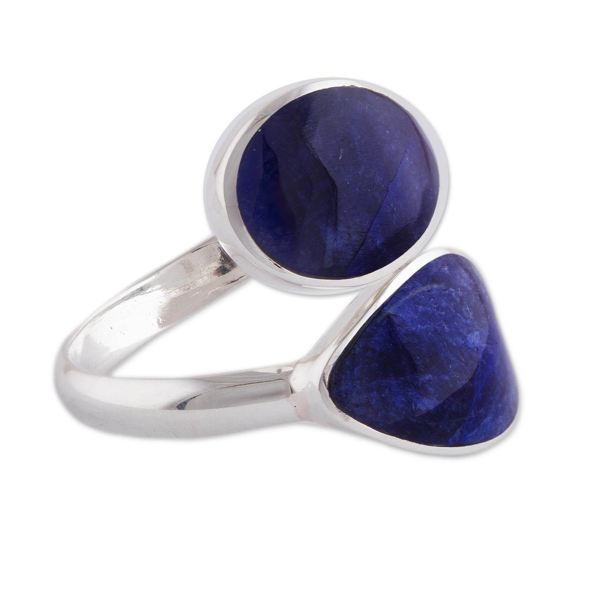 Sodalite and Sterling Ring - Come and Go | NOVICA
