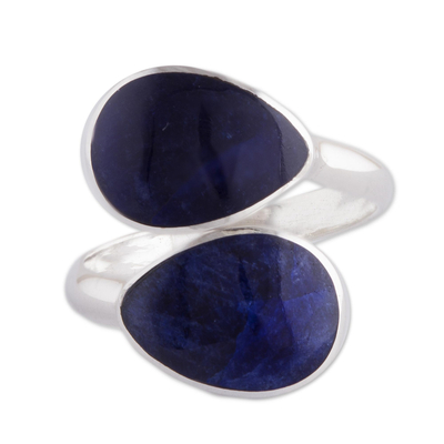 Sodalite ring, 'Come and Go' - Sodalite and Sterling Ring