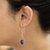 Lapis lazuli dangle earrings, 'Andean Moon' - Lapis Lazuli and Silver Earrings (image 2h) thumbail