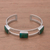 Chrysocolla bracelet, 'Three Wishes' - Chrysocolla bracelet (image 2) thumbail