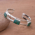 Chrysocolla bracelet, 'Three Wishes' - Chrysocolla bracelet