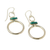 Chrysocolla dangle earrings, 'Join Me' - Handcrafted Modern Chrysocolla and Silver Earrings (image 2c) thumbail