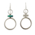 Chrysocolla dangle earrings, 'Join Me' - Handcrafted Modern Chrysocolla and Silver Earrings (image 2d) thumbail