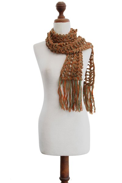 100% alpaca scarf, 'Diagonal Mixtures' - 100% alpaca scarf