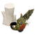 Serpentine and calcite sculpture, 'Jungle Cockatoo' - Collectible Gemstone Multicolor Bird Sculpture (image 2b) thumbail