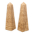 Aragonite obelisks, 'Towers' (pair) - Aragonite Obelisks Gemstone Sculptures (Pair) (image 2a) thumbail