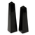 Onyx obelisks, 'Black Towers' (pair) - Handcrafted Gemstone Sculpture (Pair) thumbail