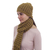 100% alpaca scarf and hat, 'Ochre Puzzles' - 100% alpaca scarf and hat (image 2a) thumbail