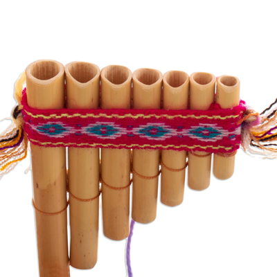 Bamboo zampona panpipes, 'Inca Serenade' (pair) - Hand Crafted Bamboo Wind Instrument Zampona Panpipes (Pair)