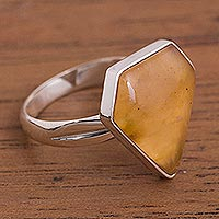 Caramel opal cocktail ring, 'Caramel' - Unique Caramel Opal Cocktail Ring