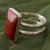 Jasper cocktail ring, 'Passionate One' - Sterling Silver Jasper Cocktail Ring from Peru (image 2b) thumbail