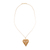 Gold plated necklace, 'Heart of Lace' - Fair Trade Heart Shaped Gold Plated Filigree Necklace (image 2b) thumbail