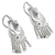 Sterling silver chandelier earrings, 'Filigree Grace' - Hand Made Sterling Silver Chandelier Earrings thumbail