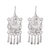 Silver filigree earrings, 'Andean Marinera' - Peruvian Sterling Silver Filigree Earrings thumbail