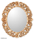 Mohena wood mirror, 'Garland' - Collectible Bronze Leaf Wood Mirror thumbail