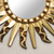 Mohena mirror, 'Bronze Sun' - Mohena Wood Modern Carved Handmade Mirror