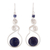 Lapis lazuli dangle earrings, 'Pendulum of Time' - Modern Sterling Silver Dangle Lapis Lazuli Earrings (image 2a) thumbail