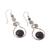 Obsidian dangle earrings, 'Pendulum of Time' - Obsidian dangle earrings (image 2c) thumbail
