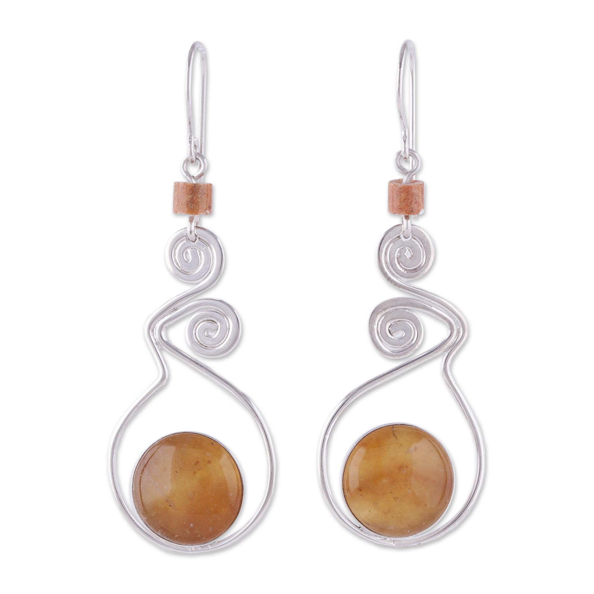 Opal dangle earrings - Pendulum of Time | NOVICA