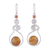 Opal dangle earrings, 'Pendulum of Time' - Opal dangle earrings thumbail