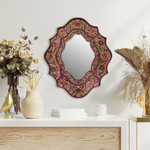 Mirror, 'Romance' - Reverse Painted Glass Wall Mirror