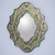 Reverse painted glass mirror, 'Verdant Spring' - Hand Made Reverse Painted Glass Bird Mirror (image 2b) thumbail
